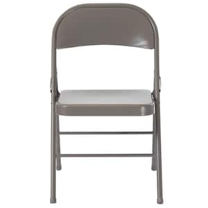 Gray Metal Folding Chair (2-Pack)