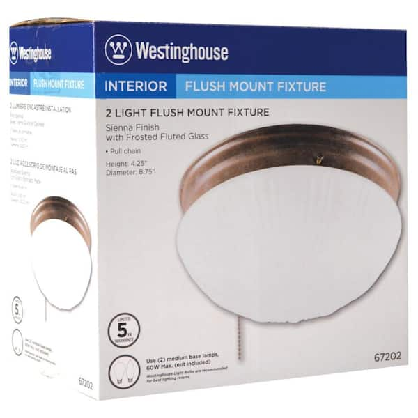 Westinghouse 2-Light Sienna Flush Mount 6720200 - The Home Depot