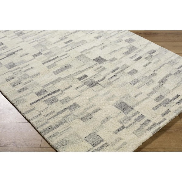 Max Beige Modern Abstract 8 ft. x 12 ft. Area Rug