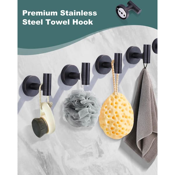 Round shape Knob Robe/Towel Hook in Oil Rubbed Bronze 6-Pieces