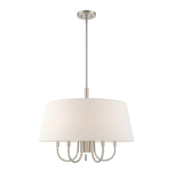 Briarcrest 6 Light Brushed Nickel Pendant Chandelier