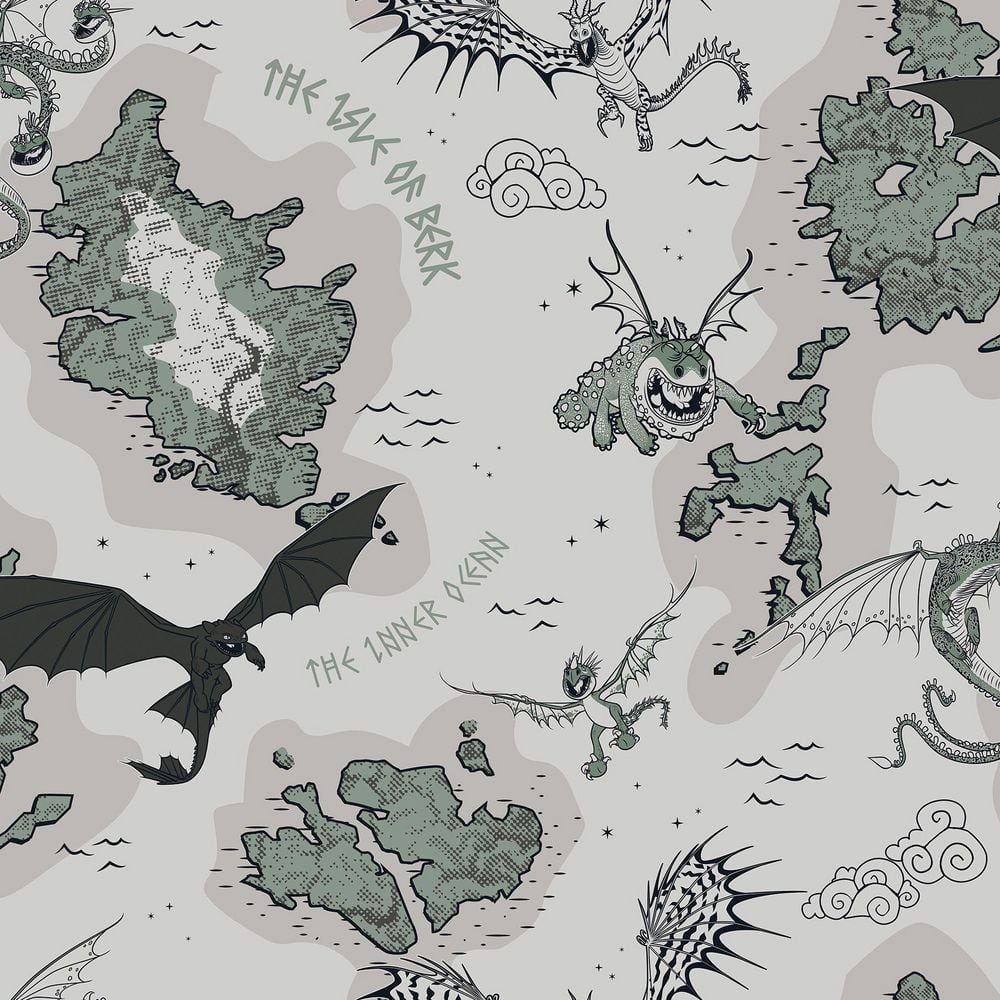 How to Train Your Dragon Isle of Berk Grey Peel and Stick Wallpaper price history on PriceWatchPro