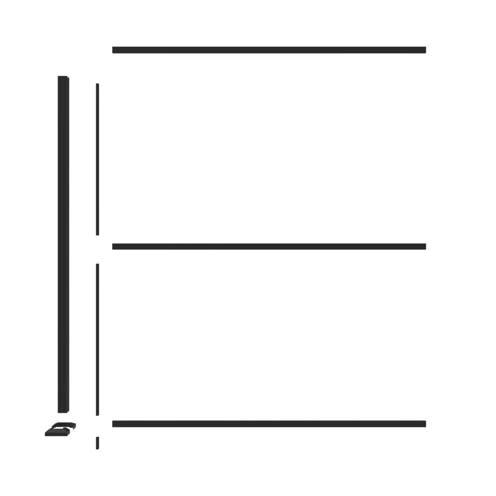 Matte Black Aluminum Decorative Screen Panel Frame Kit