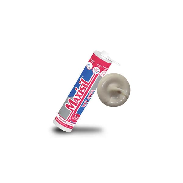 Maxisil 10.5 oz. Off-White (Alabaster) Standard Tube Kitchen and Bath Silicone Sealant Tube (Each)