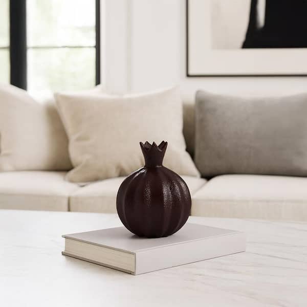 castellousa Black 6 in. x 4 in. Decorative Fruit Aluminum Metal Sculpture