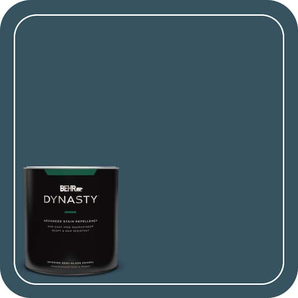 BEHR DYNASTY 1 qt. #MQ5-24 Opera Glasses One-Coat Hide Semi-Gloss Enamel Interior Stain-Blocking Paint and Primer