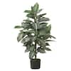 Nearly Natural 3 ft. Artificial Zebra Silk Plant 6542 - The Home Depot