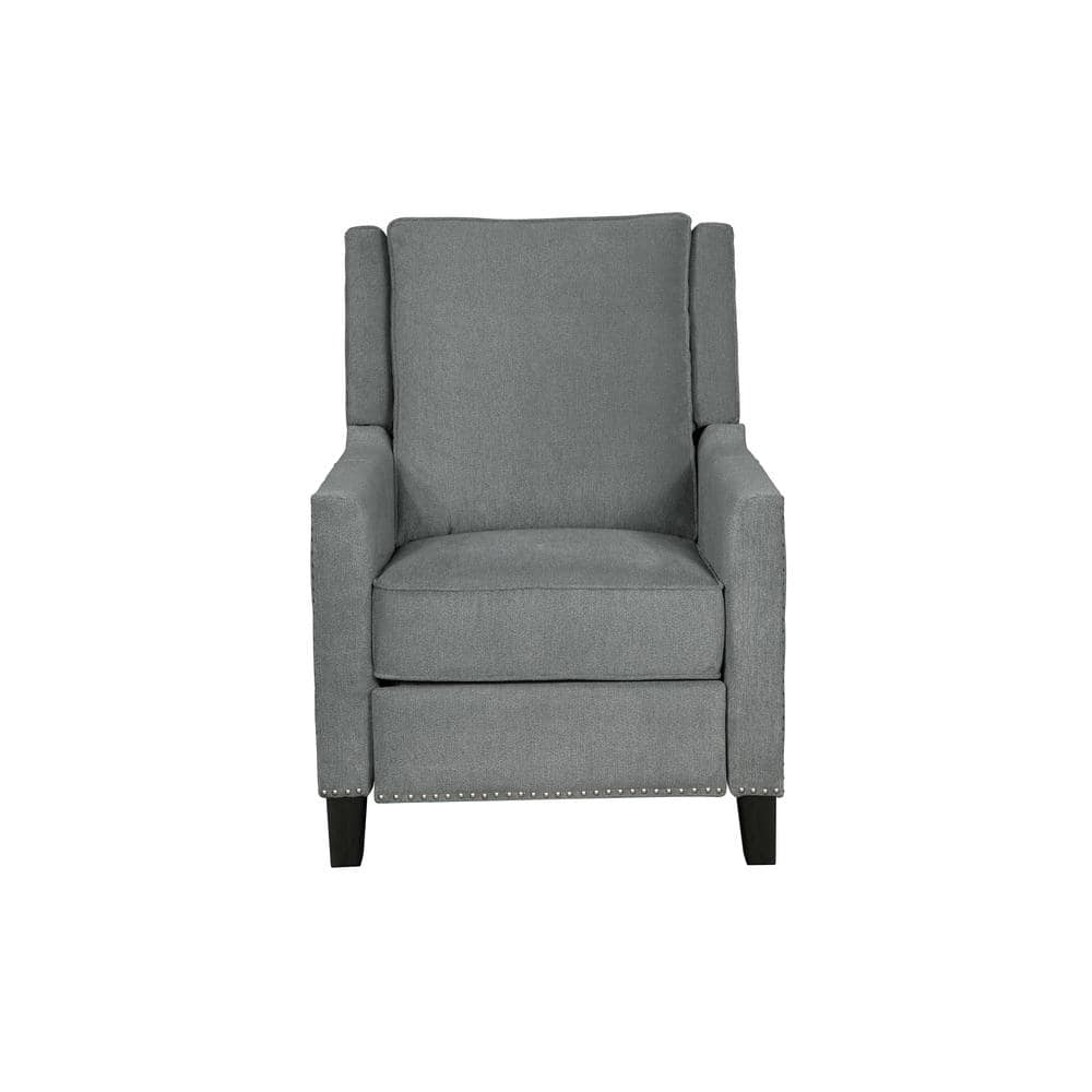 gray push back recliner