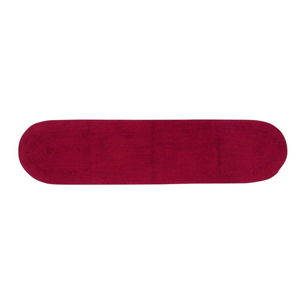 Better Trends Cotton Solid Braided Red Cotton Table Runner SS ...