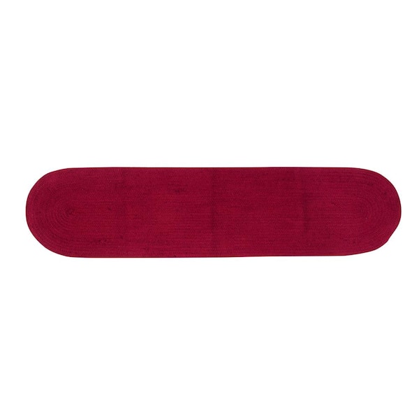 Better Trends Cotton Solid Braided Red Cotton Table Runner