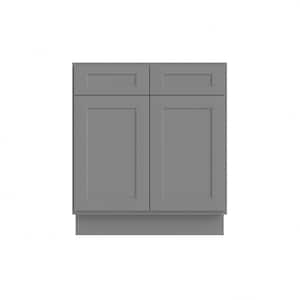 30 in. W x 21 in. D x 34.5 in. H Ready to Assemble Bath Vanity Cabinet without Top in Shaker Grey