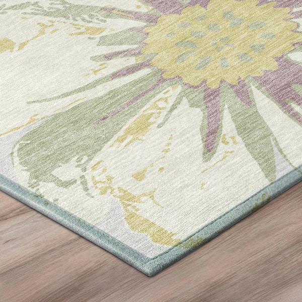 Chantille Machine Washable Indoor/Outdoor Abstract ACN2971 Plum 8 ft. x 10 ft. Area Rug