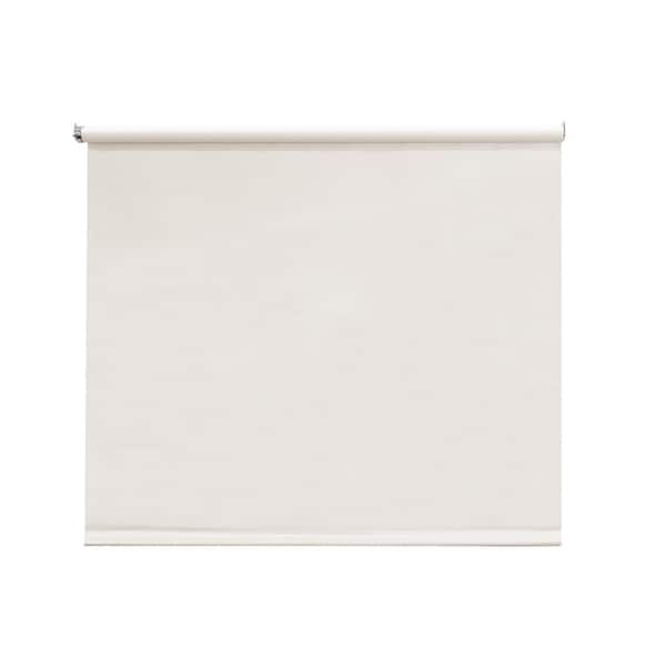 Cut to Size Cream Cordless Blackout Vinyl Roller Shade 55.25 in. W x 72 in. L