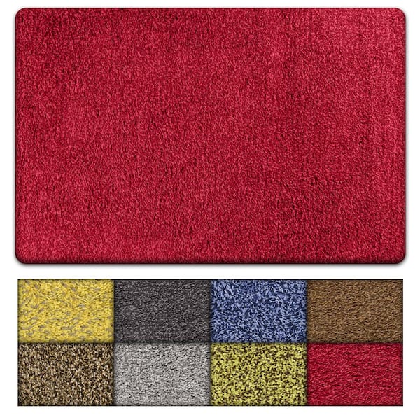Kaluns Solid Front Doormat Super Absorbent 24 in X 36 in (pink / light pink)