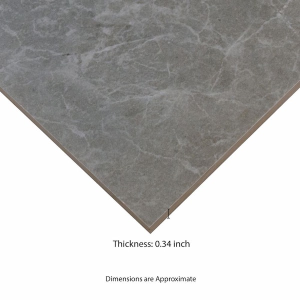 MSI Exeter Matte Gray Stone Look Porcelain Rectangle Tile 12