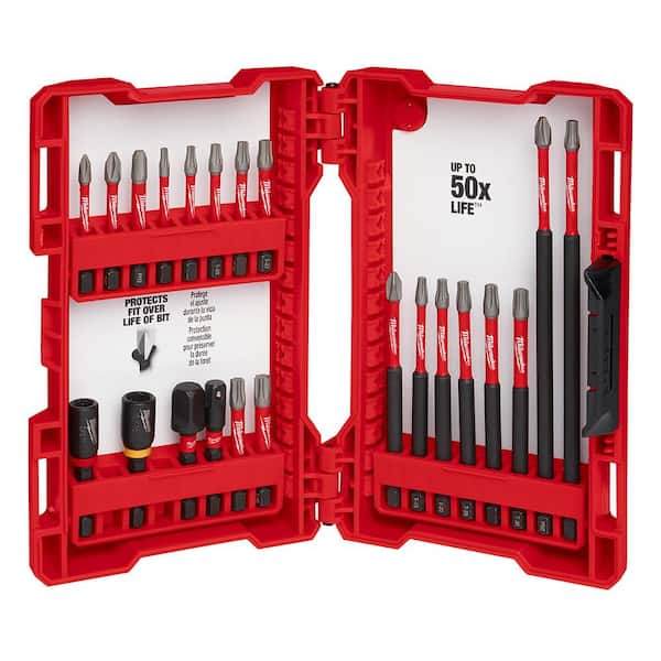 Milwaukee SHOCKWAVE Impact Duty Alloy Steel Screw Driver Bit Set 22 Piece 48 32 4016 The Home Depot