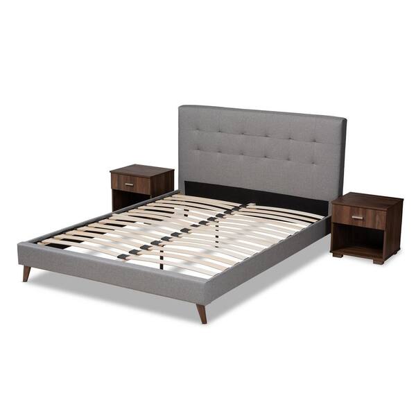 【公式】フジのお歳暮・冬ギフト Walnut and Gray Maren Studio Baxton Queen with Bed Platform トップス