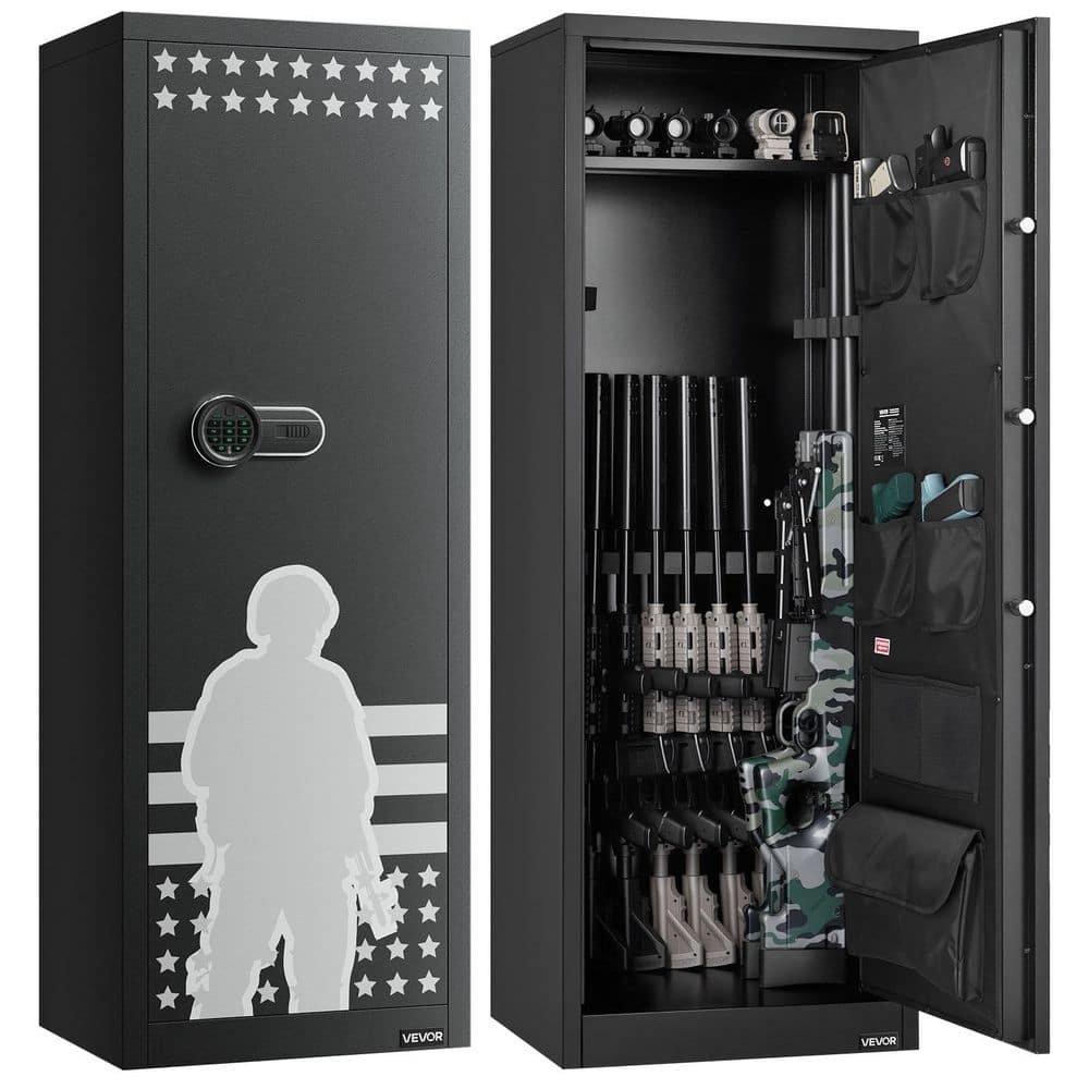 10-12 Gun Safe, Long Gun Cabinet for Rifles and Pistols, Quick Access Fireproof Rifle Safe with 4 Pistol Pockets price history on PriceWatchPro