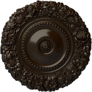 21 in. x 2 in. Marseille Urethane Ceiling Medallion (Fits Canopies upto 7-3/8 in.), Bronze