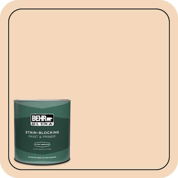 BEHR ULTRA 1 qt. #M250-2 Golden Pastel Extra Durable Semi-Gloss Enamel Interior Paint & Primer