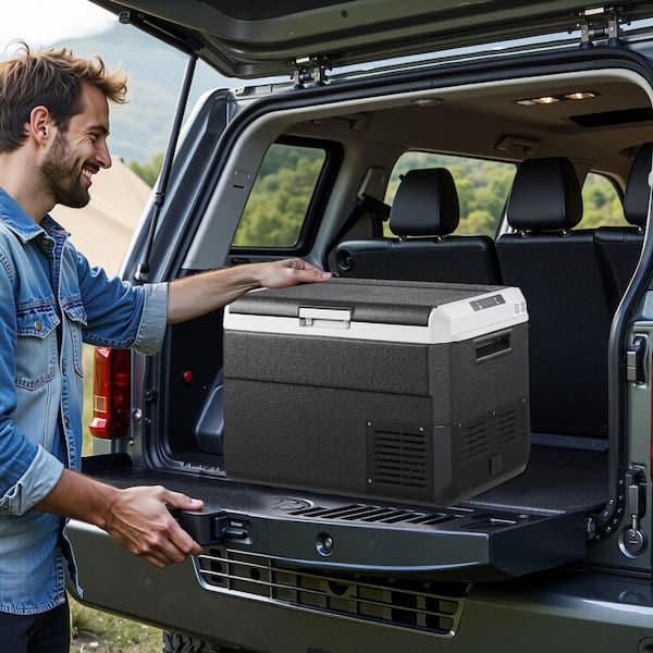 Refrigerator Capacity 0.97 cu. ft Car Refrigerator Outdoor Refrigerator adjustable temperature-4-68°F Black 2025 Update