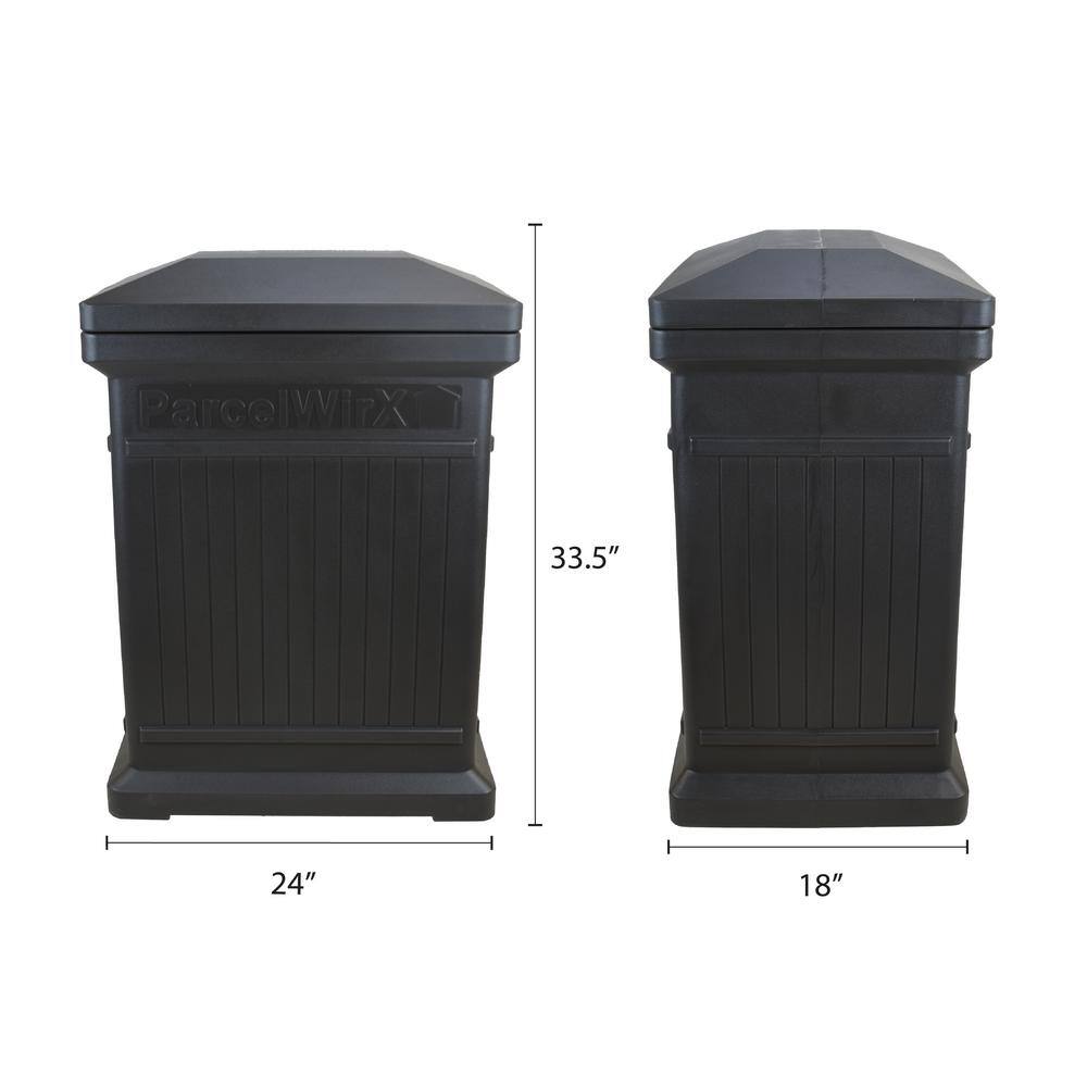Graphite Vertical Plastic Package Delivery Box