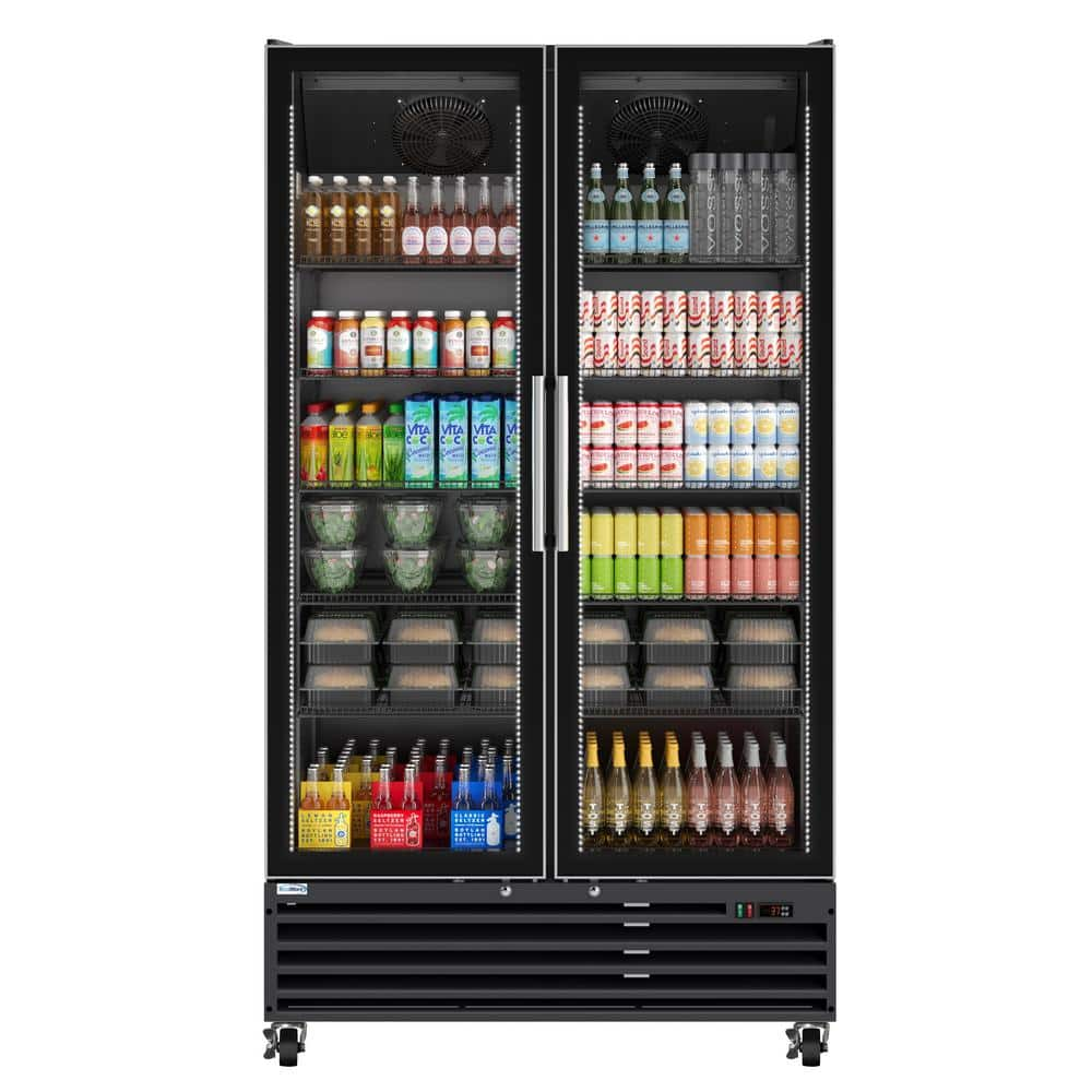 Koolmore 44.5 In. Commercial Two Door Merchandiser Refrigerator 35 Cu ...