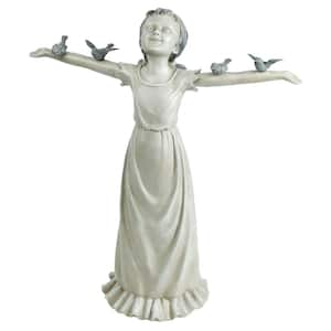 Design Toscano Big Catch Fisherwoman Girl Fishing Garden Statue