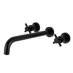 Concord 2-Handle Wall Mount Roman Tub Faucet in. Matte Black