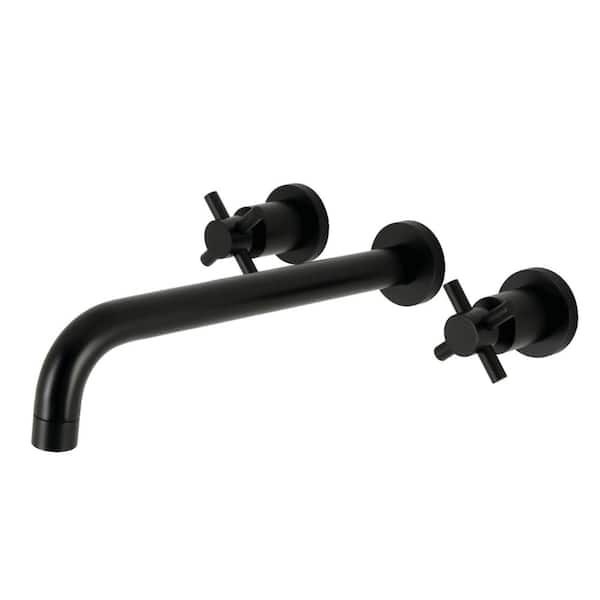 Kingston Brass Concord 2-Handle Wall Mount Roman Tub Faucet in. Matte Black
