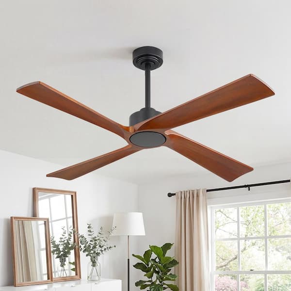 MLiAN 54 in. 4-Soild Wood Blades Indoor Standard Ceiling Fan with