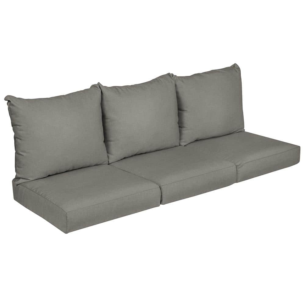 22.5 in. x 22.5 in. x 5 in. 6-Piece Deep Seating Outdoor Couch Cushion in Sunbrella Canvas Charcoal price history on PriceWatchPro