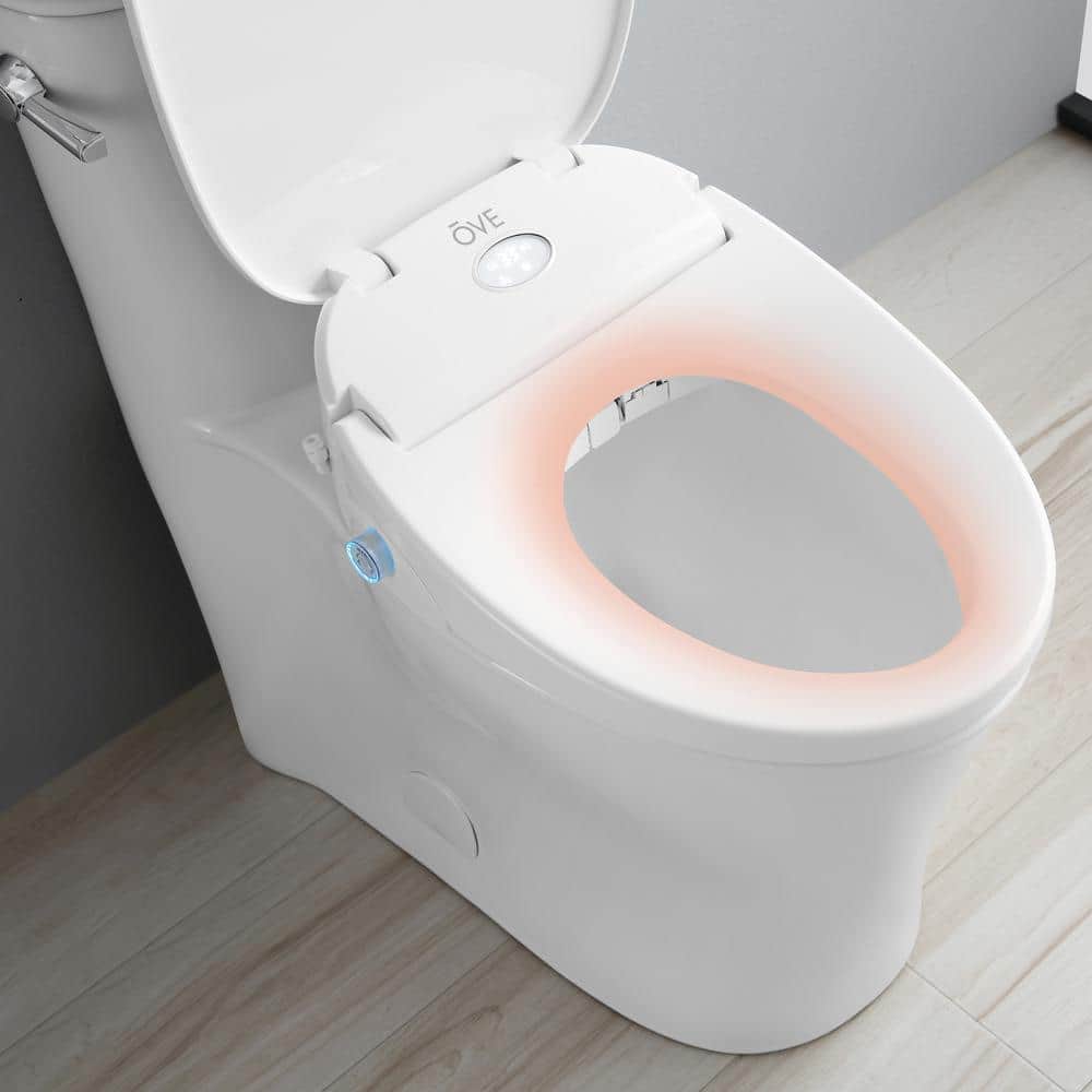 Volta White Elongated Dual Flush Smart Toilet with Bidet