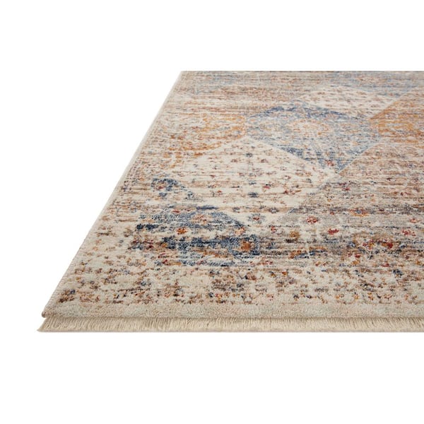 Sorrento Ivory/Multi 2 ft. x 3 ft. Oriental Fringe Area Rug