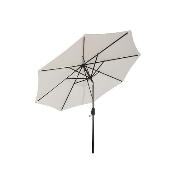 Wateday 9 ft. Aluminum Market Outdoor Patio Umbrella in White