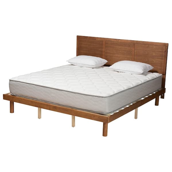 Baxton Studio Daina Brown Wood Frame King Platform Bed