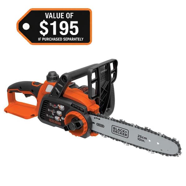BLACK+DECKER 20V MAX 10in. Battery Powered Chainsaw, Tool Only