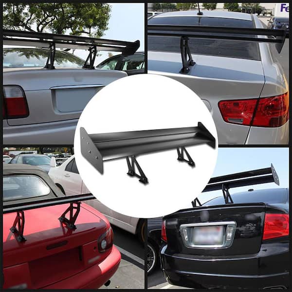 VEVOR Double Deck GT Wing Spoiler 53 in. Universal Lightweight Aluminum Adjustable Spoiler for Fixing The Rear of The Vehicle