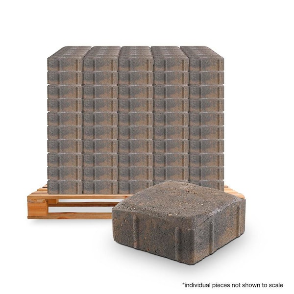 Plaza Square 5.5 in L x 5.5 in. W x 2.25 in. H Eddington Blend Concrete Paver (480-Pieces/100 sq. ft. /Pallet)