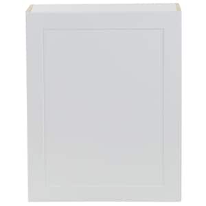 Cambridge Shaker Assembled 24x30x12 in. Wall Cabinet with 1 Soft Close Door in White