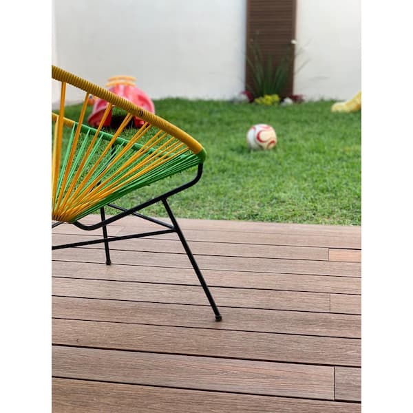 UltraShield Natural Magellan Series 1 in. x 6 in. x 8 ft. Brazilian IPE Grooved Composite Decking Board (10-Pack)
