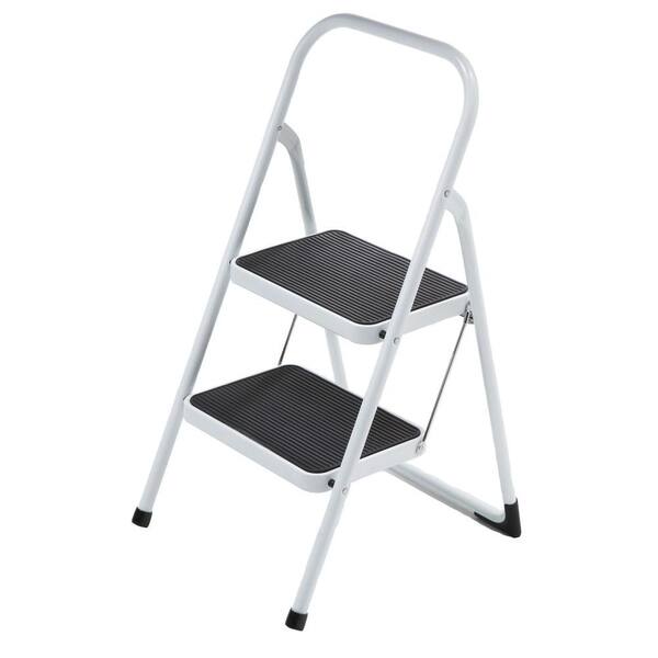 Unbranded 2-Step Highback Steel Step Stool Ladder-DISCONTINUED