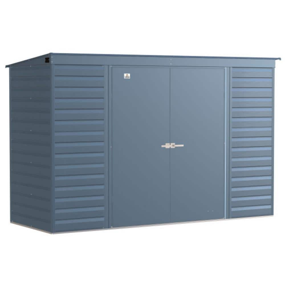 Arrow Select Steel Storage Shed  10x4  Blue Grey