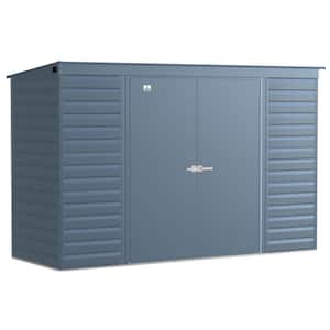Select 10 ft. W x 4 ft. D Blue Grey Metal Shed 35 sq. ft.