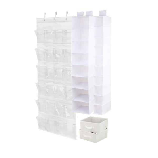 Honey-Can-Do 4-Piece White Closet Organization Set