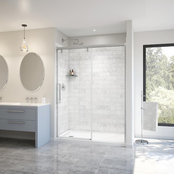 MAAX Uptown 59 in. x 76 in. 8 mm Sliding Frameless Shower