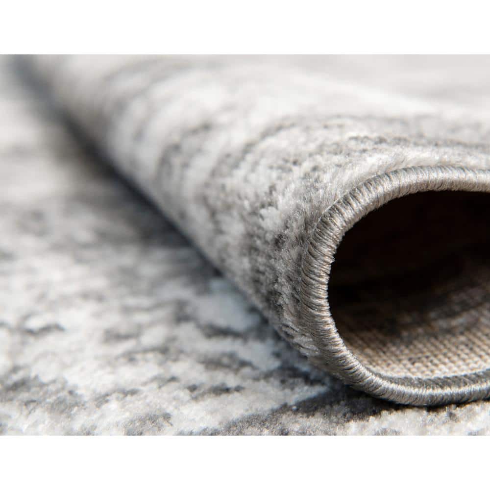 Salle Garnier Sofia 9' x 12' Rectangular Gray Indoor Area Rug