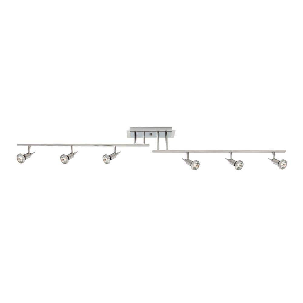 Viper 6-Light 62 in. LED Brushed Steel Semi-Flush Mount