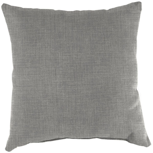 Jordan Manufacturing 16 in. L x 16 in. W x 4 in. T Square Outdoor Throw Pillow in Celosia Graphite