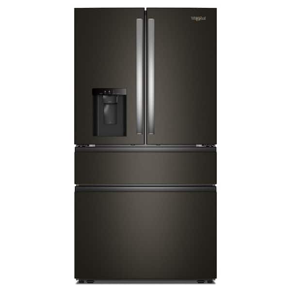 30 in. 29 cu. ft. Standard Depth French Door Refrigerator in Print Resist Black Stainless w/ Flexible Temperature Drawer